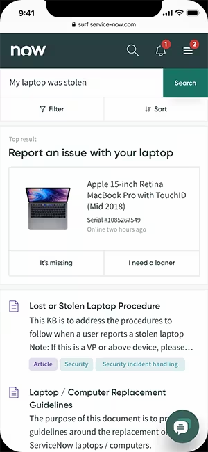 Lost laptop