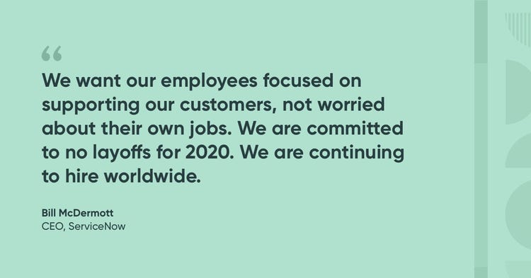 No layoffs