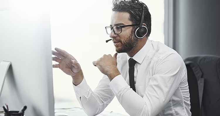 LinkedIn man with headset
