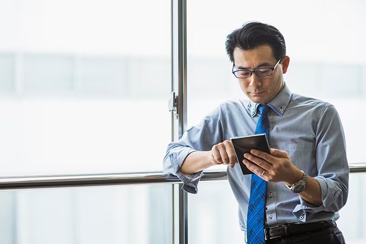 Man on a tablet