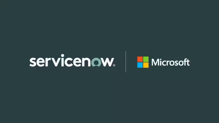ServiceNow and Microsoft logos