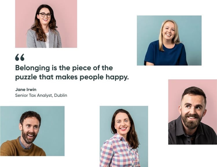 Belonging is the piece of the puzzle that makes people happy, quote by Jane Irwin