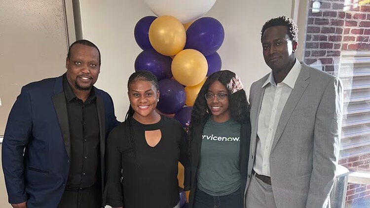 2 ServiceNow employees and 2 Benedict College students