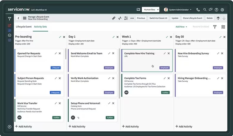 Simplify the employee experience and manage lifecycle events with ServiceNow Employee Journey Management.