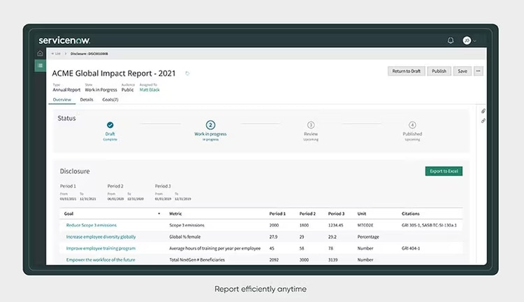 Improving ESG: Report efficiently anytime.