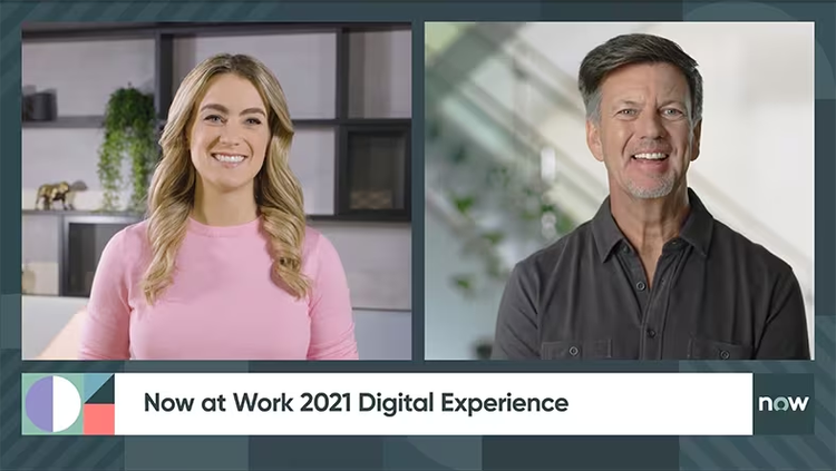 Now at Work 2021 Digital Experience: Tech Journalist Georgie Barrat and ServiceNow Chief Innovation Officer Dave Wright