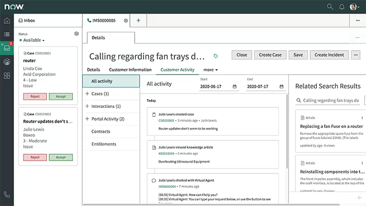 View time-sequenced activity across omni-channel interactions.
