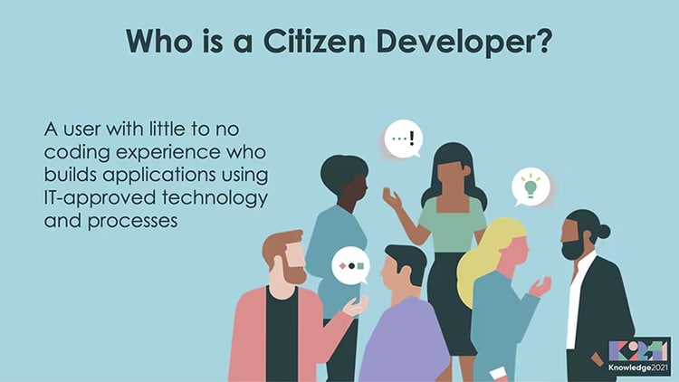 What is a citizen developer? A citizen developer is a user with little to no coding experience who builds applications using IT-approved technology and processes.