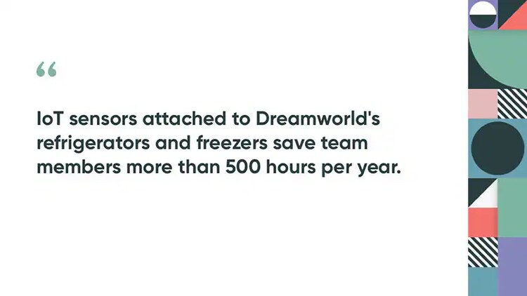 IoT sensors attached to Dreamworld's refrigerators and freezers save team members more than 500 hours per year.