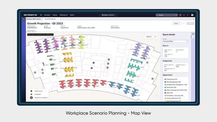 Workplace Scenario Planning - Map View