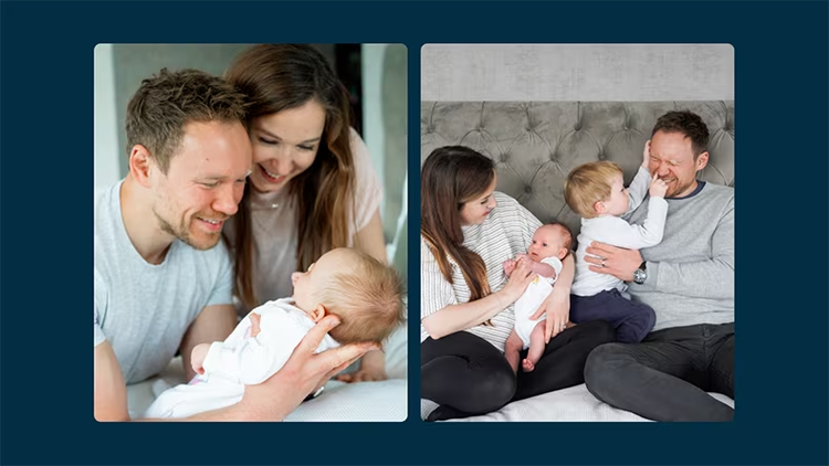 Employee well-being: a ServiceNow employee, his wife, and two young children