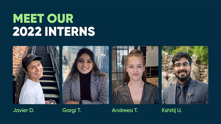 four 2022 ServiceNow interns