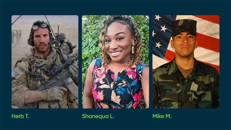 3 veterans at ServiceNow: Herb T., Shanequa L., and Mike M.