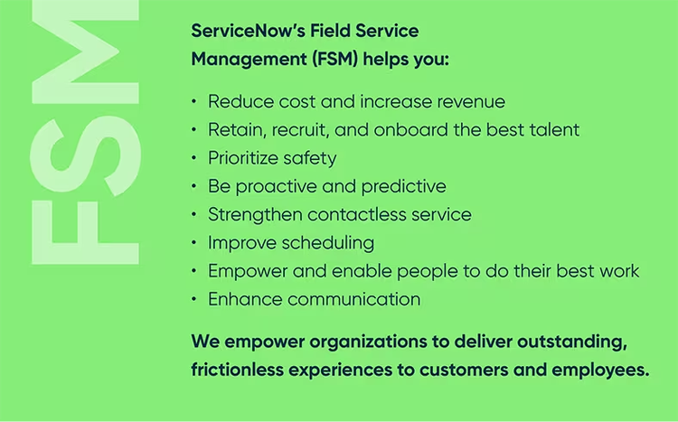Benefits of ServiceNow Field Service Management (FSM)