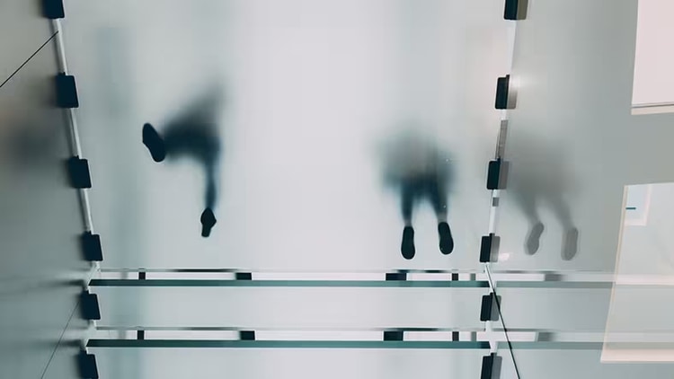 Vendor risk in the supply chain: feet walking on glass stairs
