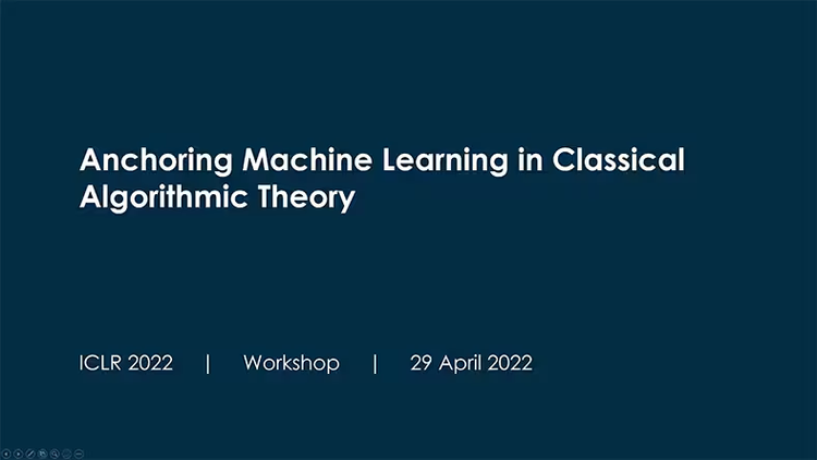 Anchoring Machine Learning in Classical Algorithmic Theory