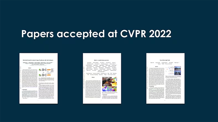 Papers accepted at the 2022 IEEE/CVF Conference on Computer Vision and Pattern Recognition (CVPR)