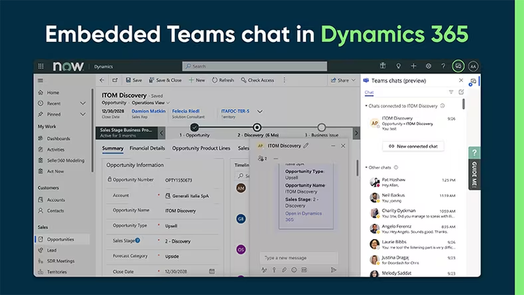 Embedded Teams chat in Dynamics 365