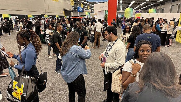 A crowd of people at AfroTech 2023
