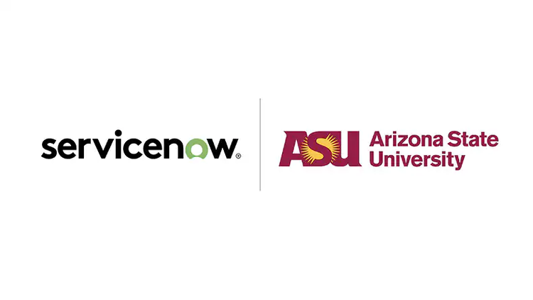 ServiceNow and Arizona State University logos
