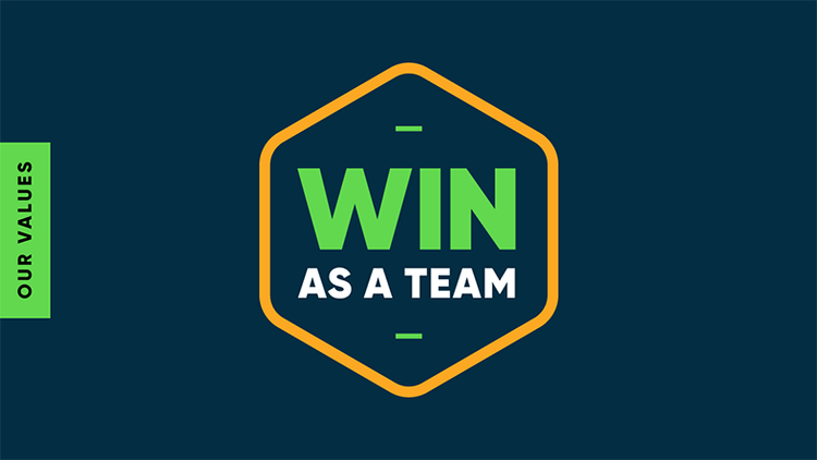 Our values: Win as a team