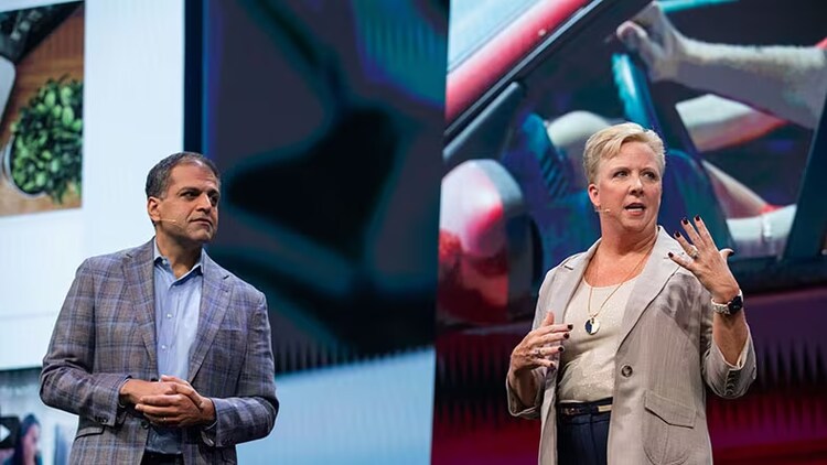 Chris Bedi, chief digital information officer at ServiceNow, and Ashley Pettit, chief information officer at State Farm Insurance