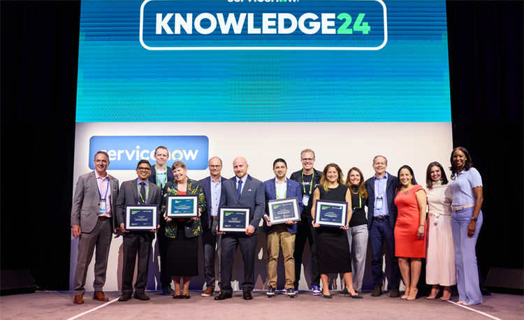 The recipients of the ServiceNow.org Partnership for Good Grant at Knowledge 24