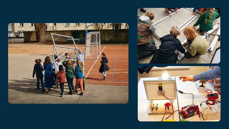 Children and adults participating in community projects in Germany