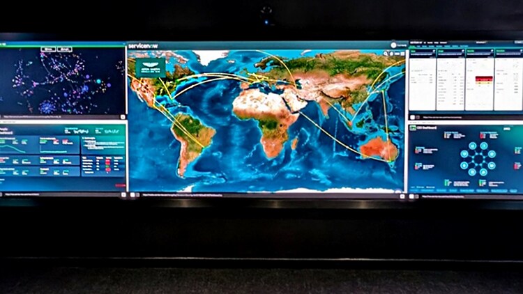 Now Gallery mapping the future of an organization’s assets, people, and workflows on a large screen