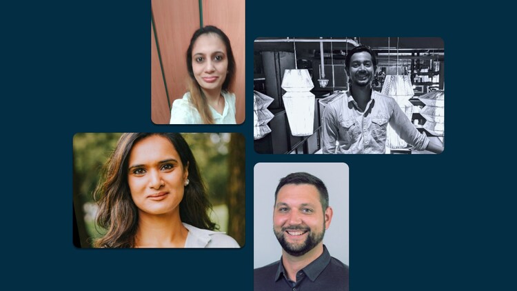 Four ServiceNow employees who worked to create MyNow, a personalized digital experience