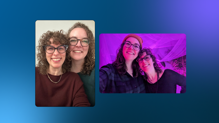 Work besties: ServiceNow Staff Technical Writer Eden O. and Senior Staff Technical Writer Jesica D.