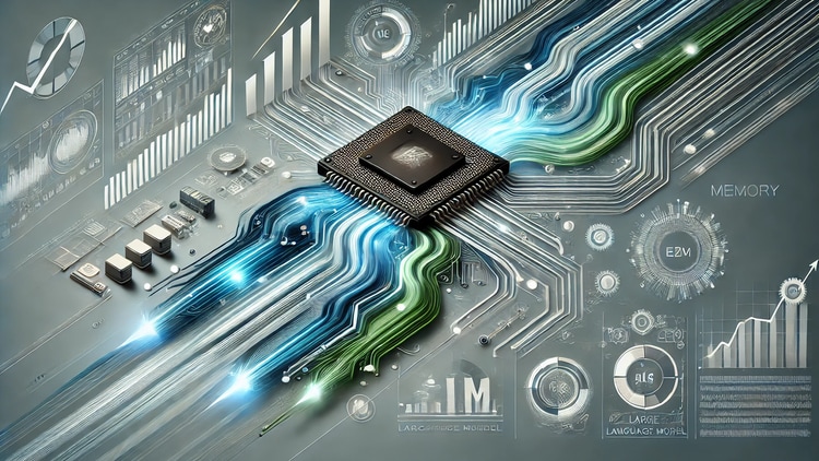 AI-generated image depicting the XC-Cache architecture