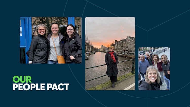 Our people pact: Rae Ann P. with her team in the Netherlands