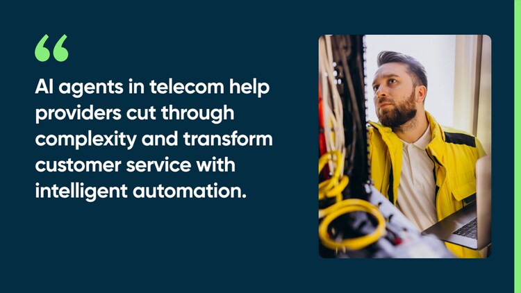 AI agents in telecom help providers cut through complexity and transform customer service with intelligent automation.