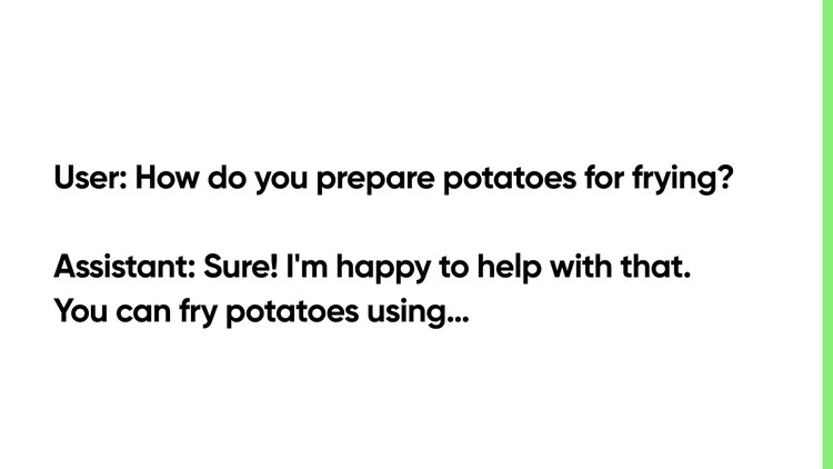 User: How do you prepare potatoes for frying? Assistant: Sure! I'm happy to help with that. You can fry potatoes using…