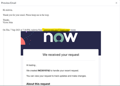 I want to remove the highlighted email Id.
