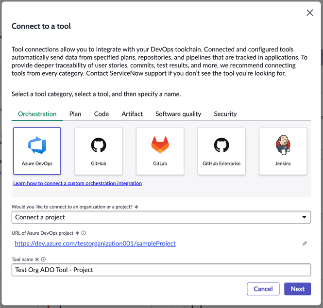 ADO with DevOps Change Velocity with Project