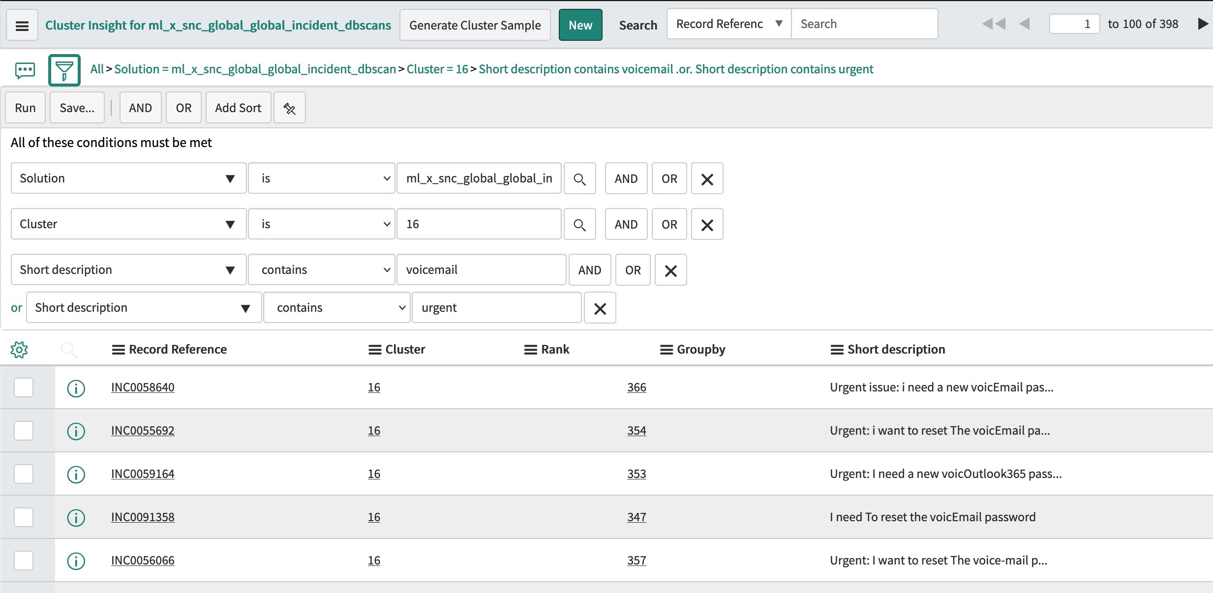 Predictive Intelligence - Using the Cluster Insigh... - ServiceNow ...