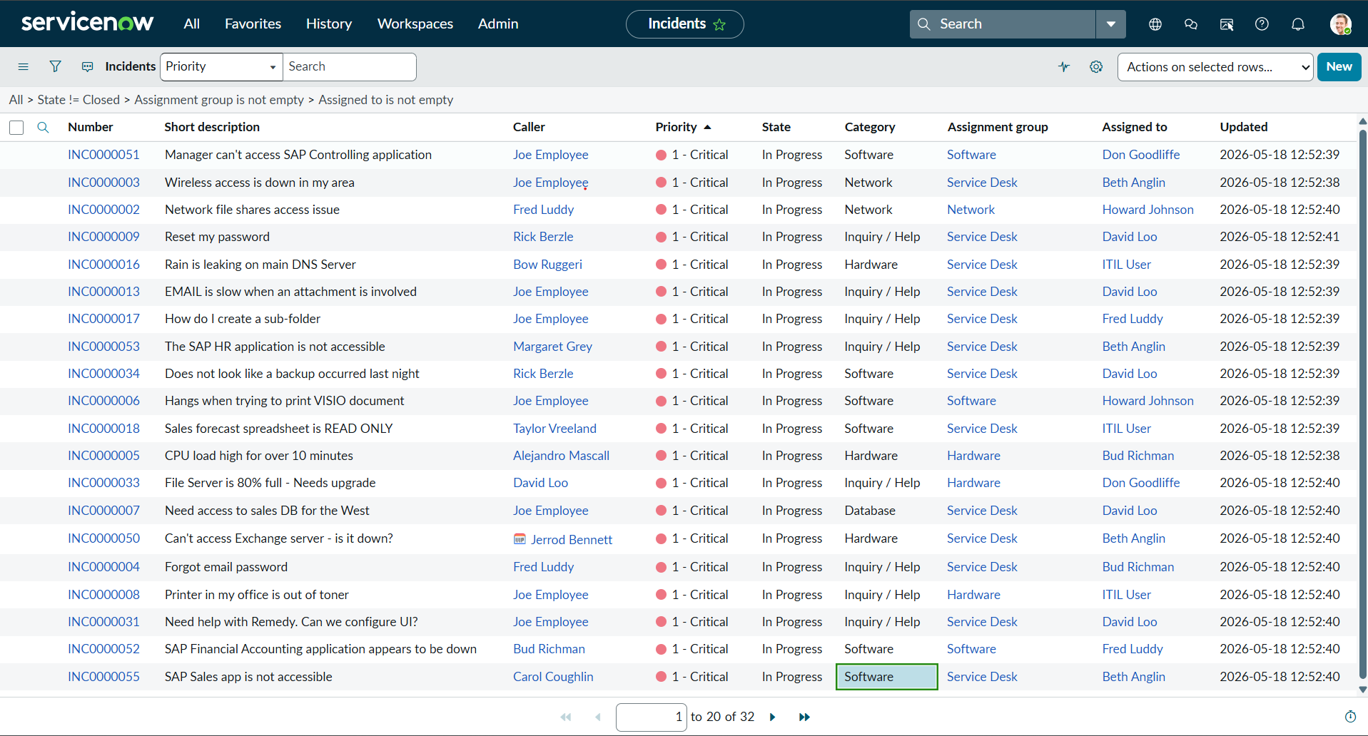 Servicenow Service Task Solved: Lists and Filters Task - ServiceNow Community