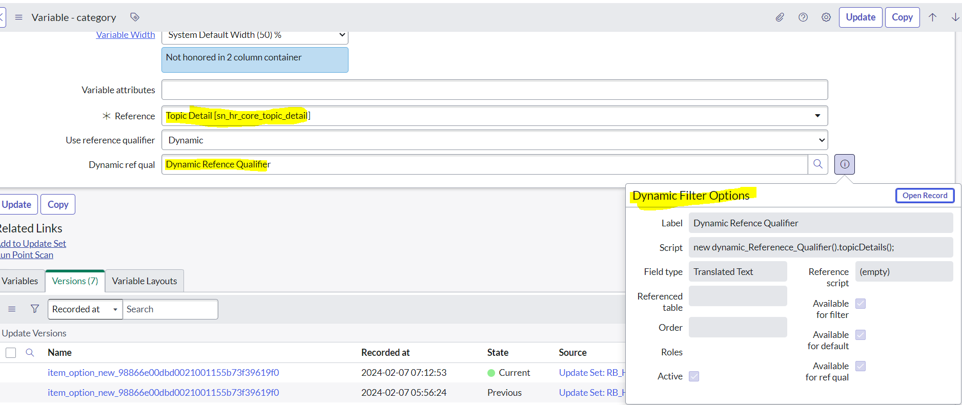 Dynamic refence qualifier for record producer - ServiceNow Community