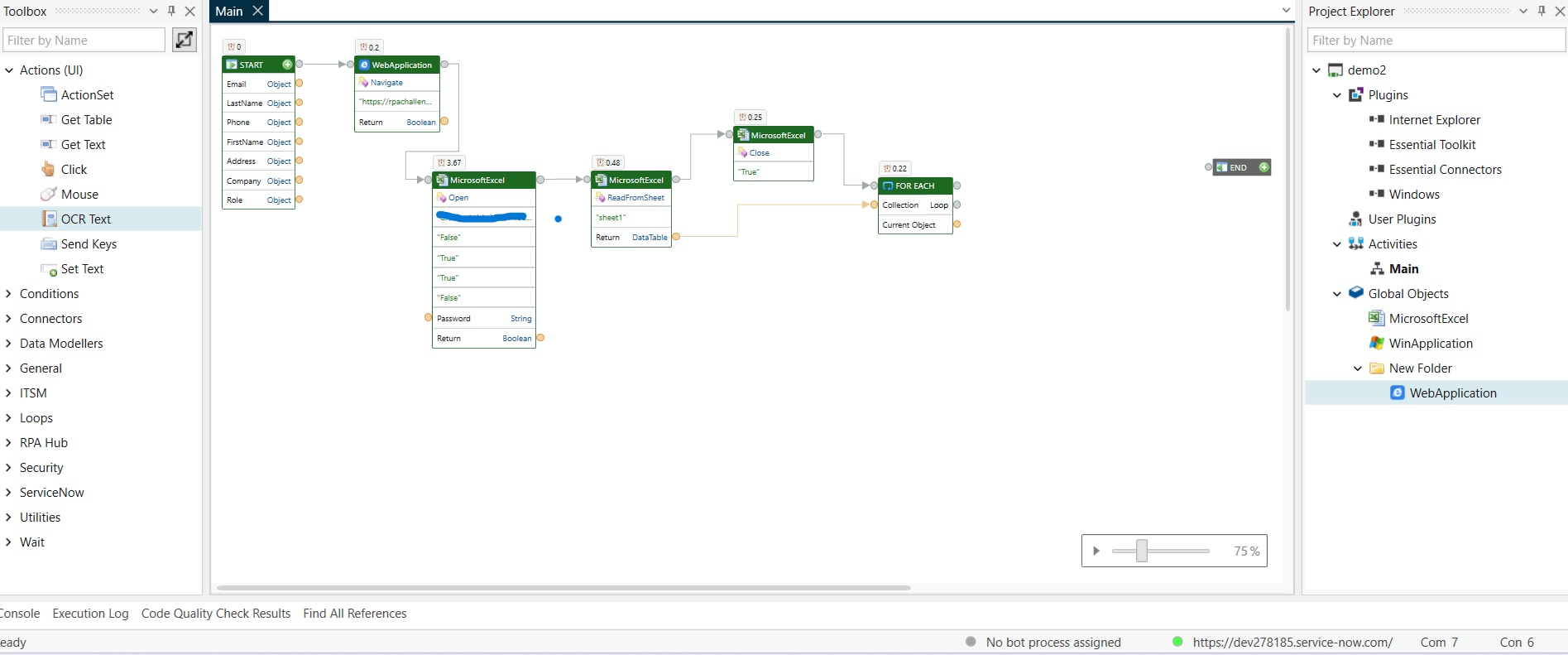 ServiceNow RPA Desktop Designer: Excel data not ge... - ServiceNow ...
