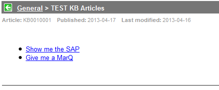 View other KB articles within KB Articles without ... - ServiceNow ...