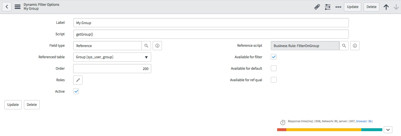 2 Steps to Create a Dynamic Filter that Returns Gr... - ServiceNow ...