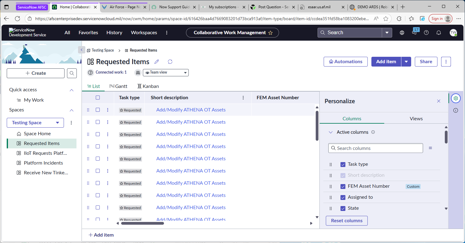Collaborative Work Management Connected Work Avail... - ServiceNow ...