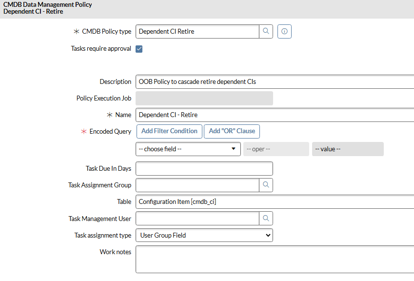 CMDB Dependent CI Policies have emtpty encoded que... - ServiceNow ...