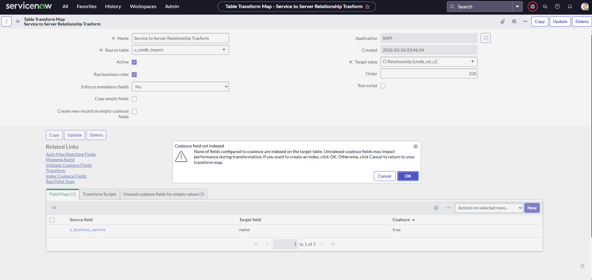 SNPI - Import CMDB Data - Failed - ServiceNow Community
