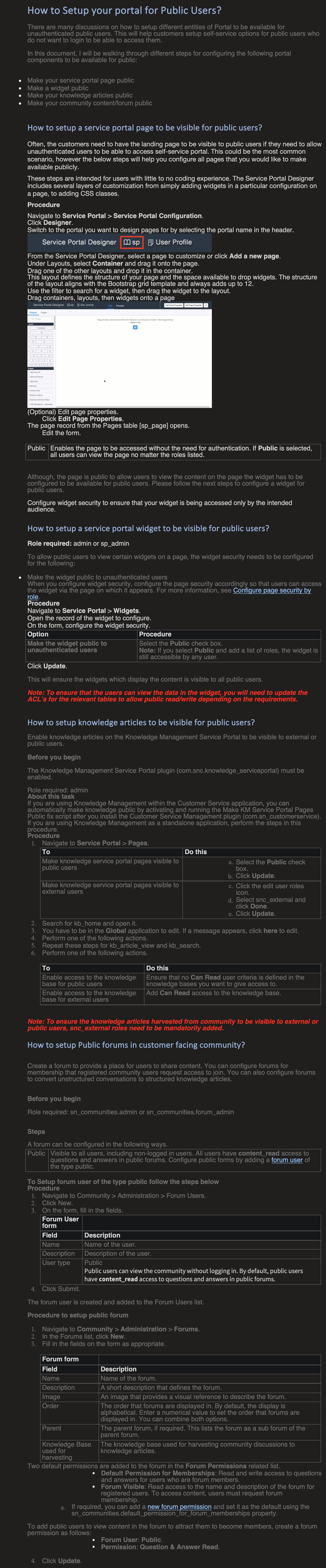 How to Setup your portal for Public Users? - ServiceNow Community
