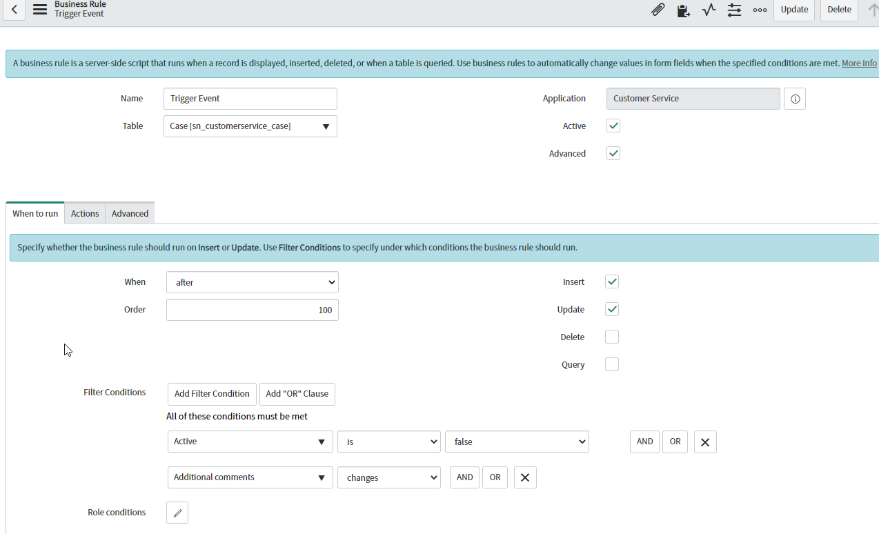 Business Rule to trigger event - ServiceNow Community