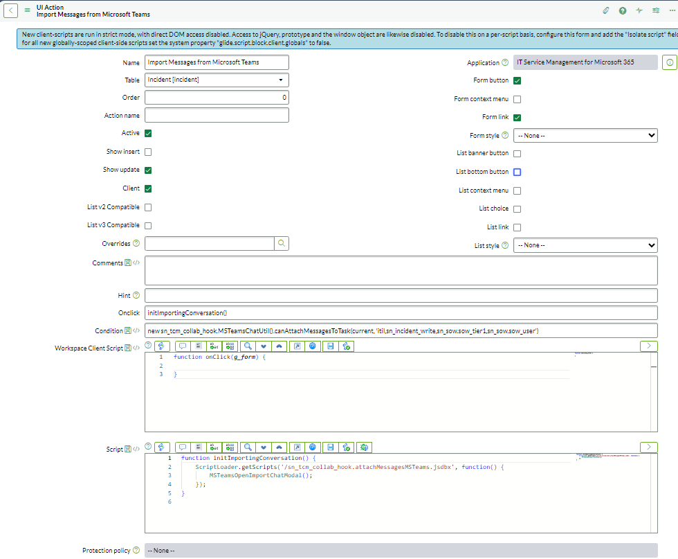 Import MS Teams chat in Incident record - ServiceNow Community