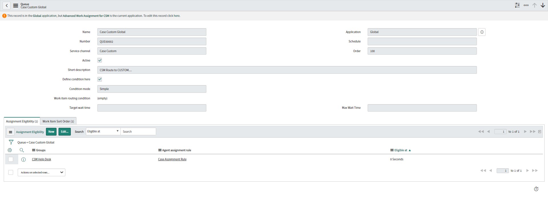 AWA Advance Work Assignment is not working. - ServiceNow Community